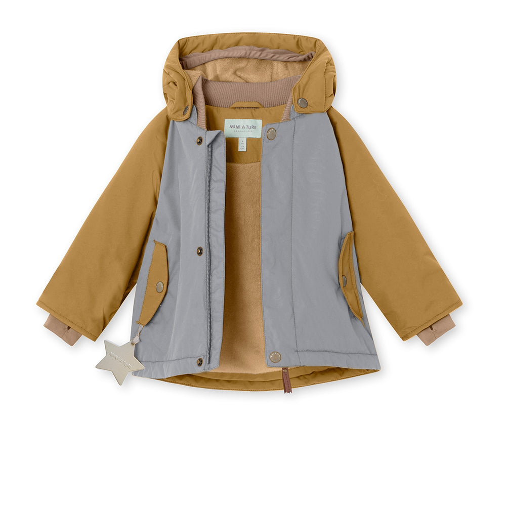 MATWALLY fleeceforet vinterjakke colorblock. GRS