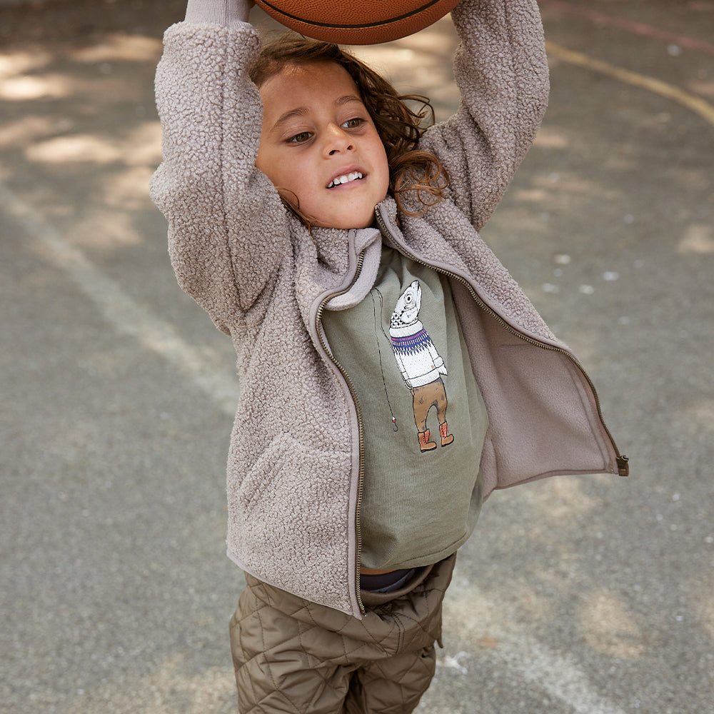 MATSALEH teddyfleece jakke. GRS