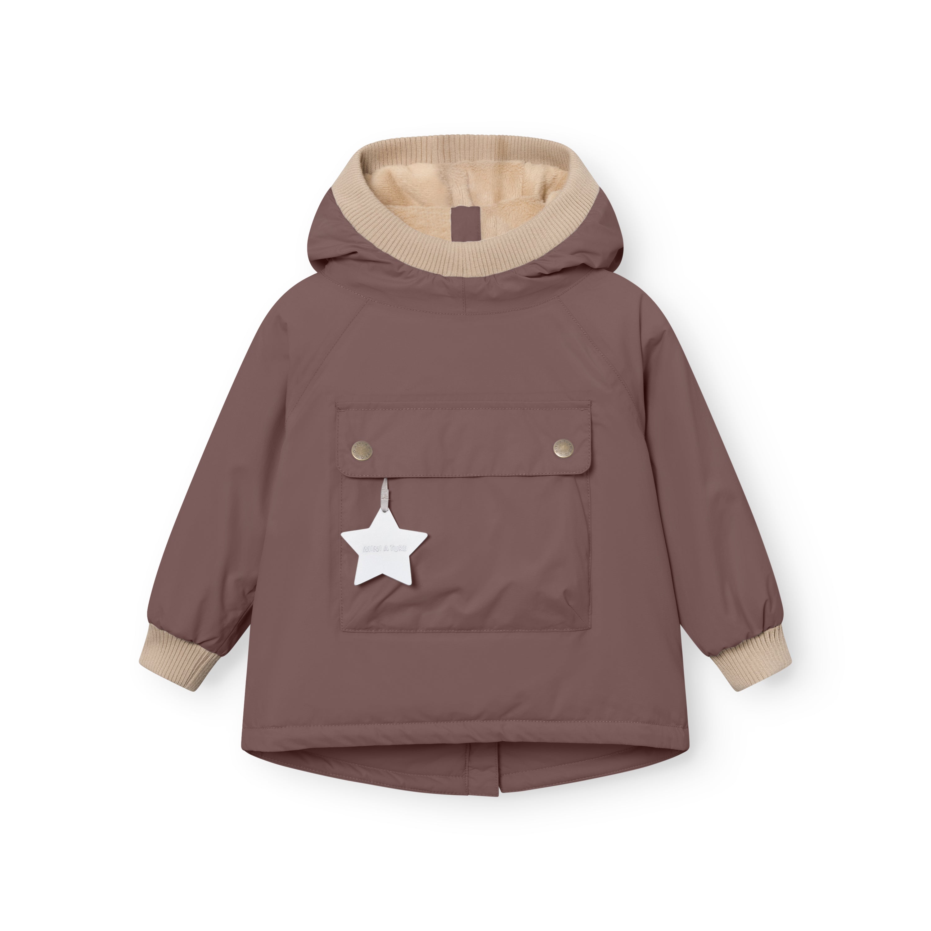 MATBABYWEN fleeceforet vinter anorak. GRS