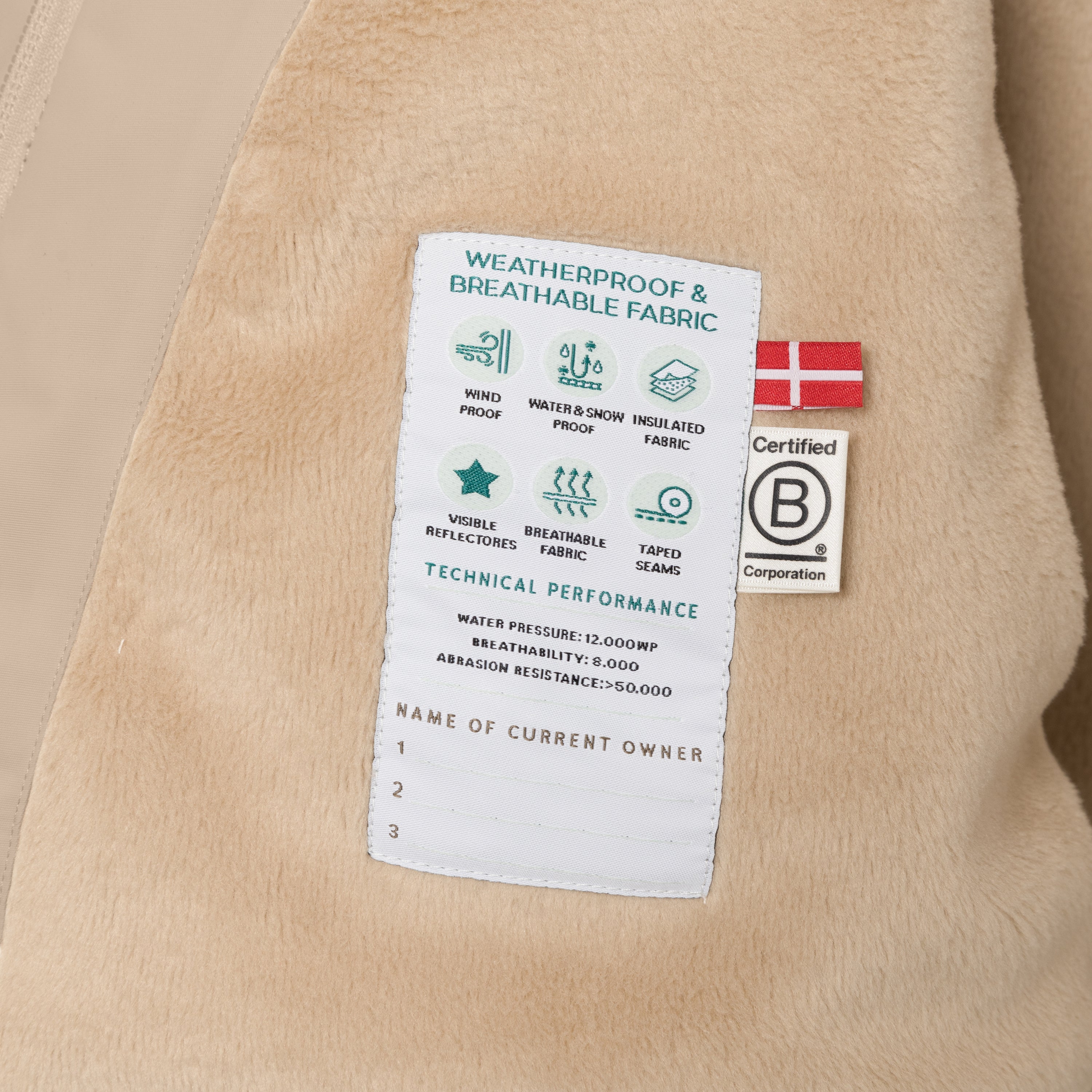 MATWANG fleeceforet vinterjakke med pels. GRS