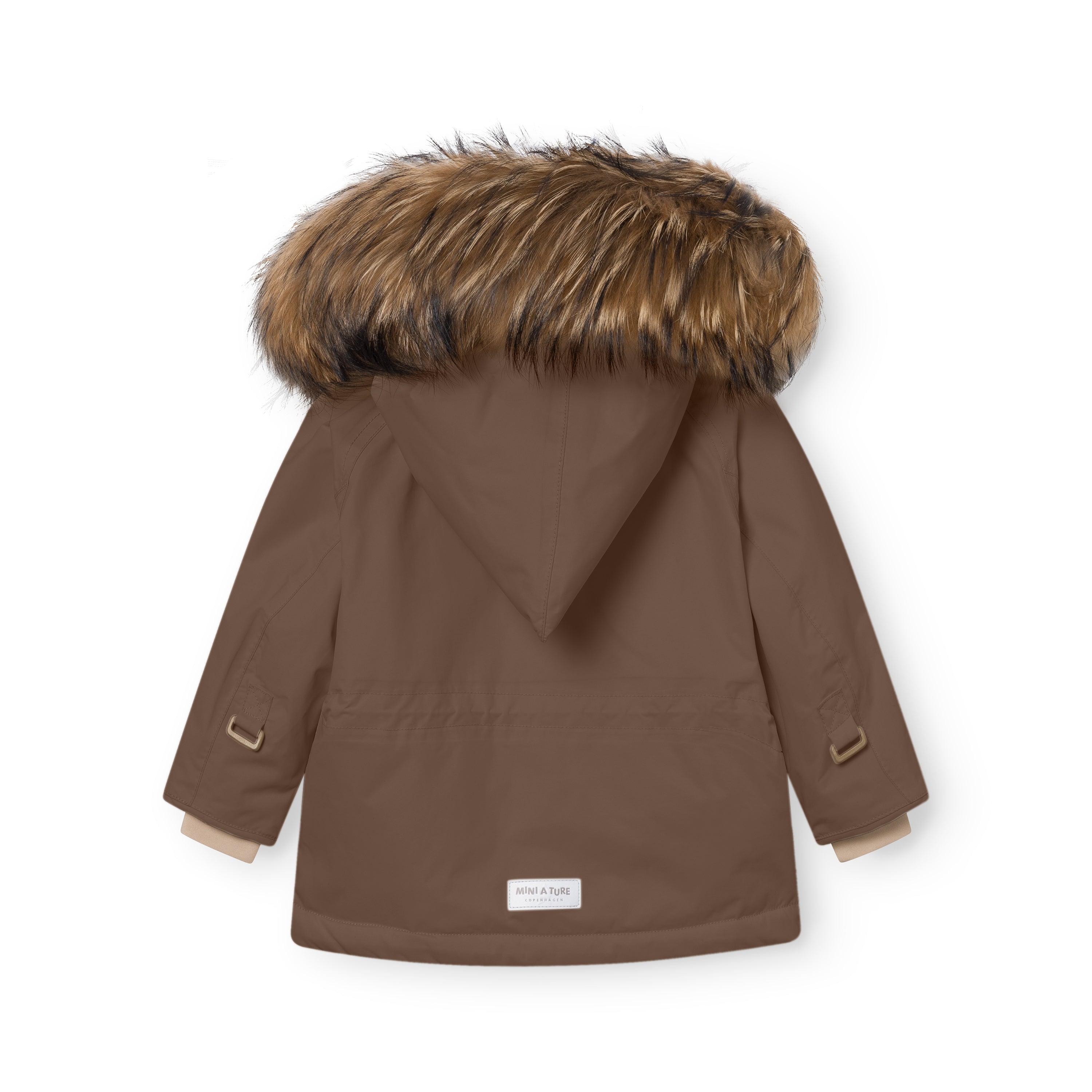 MATWANG fleeceforet vinterjakke med pels. GRS