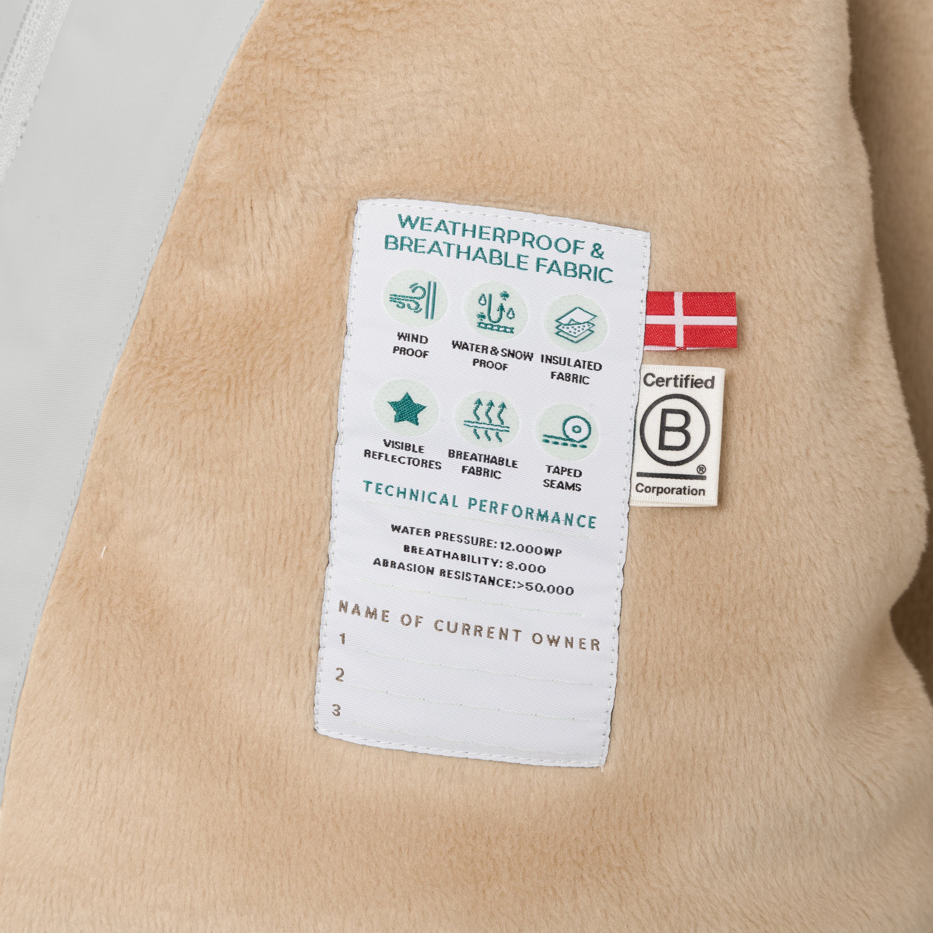 MATWANG fleeceforet vinterjakke med pels. GRS