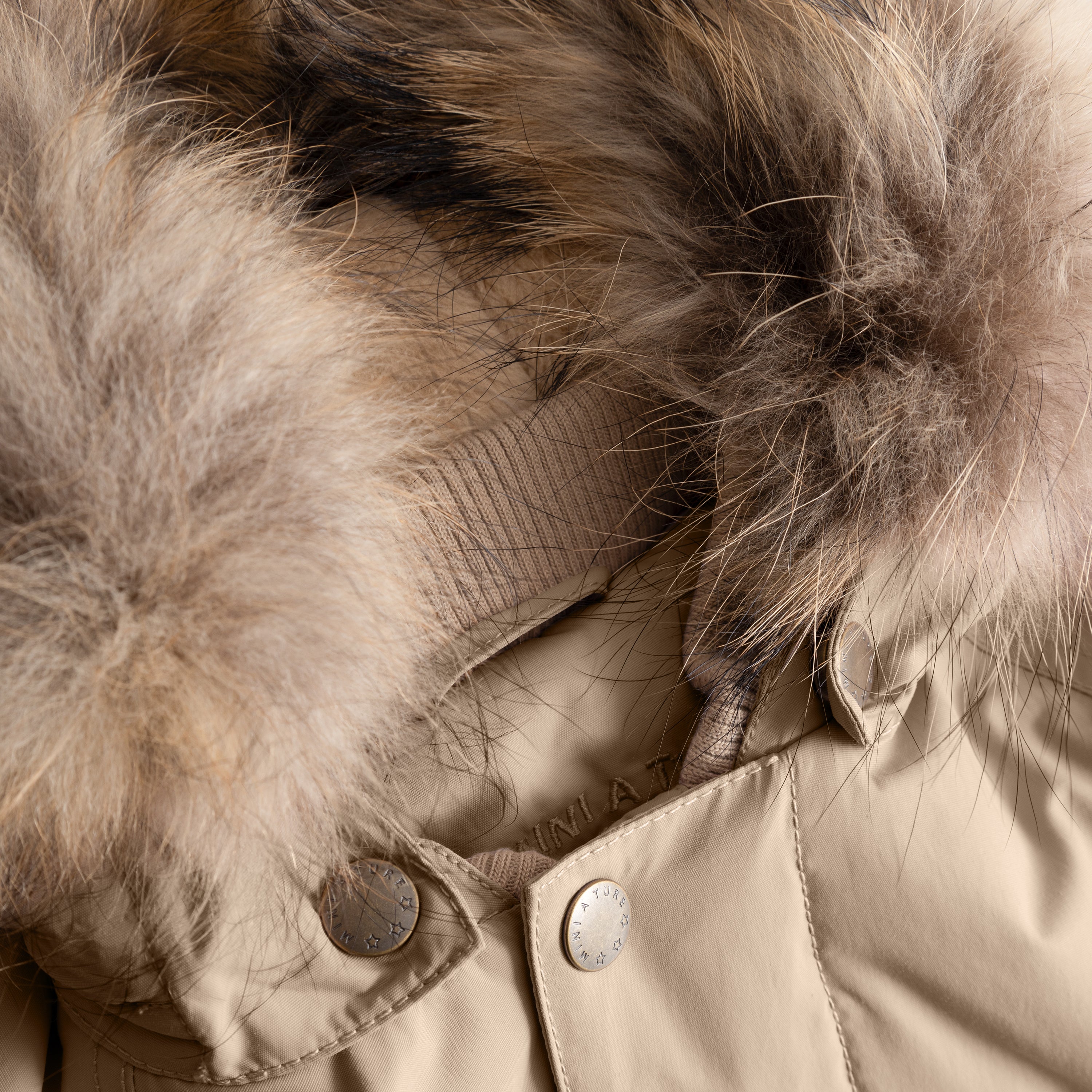 MATWALLY fleeceforet vinterjakke med pels. GRS