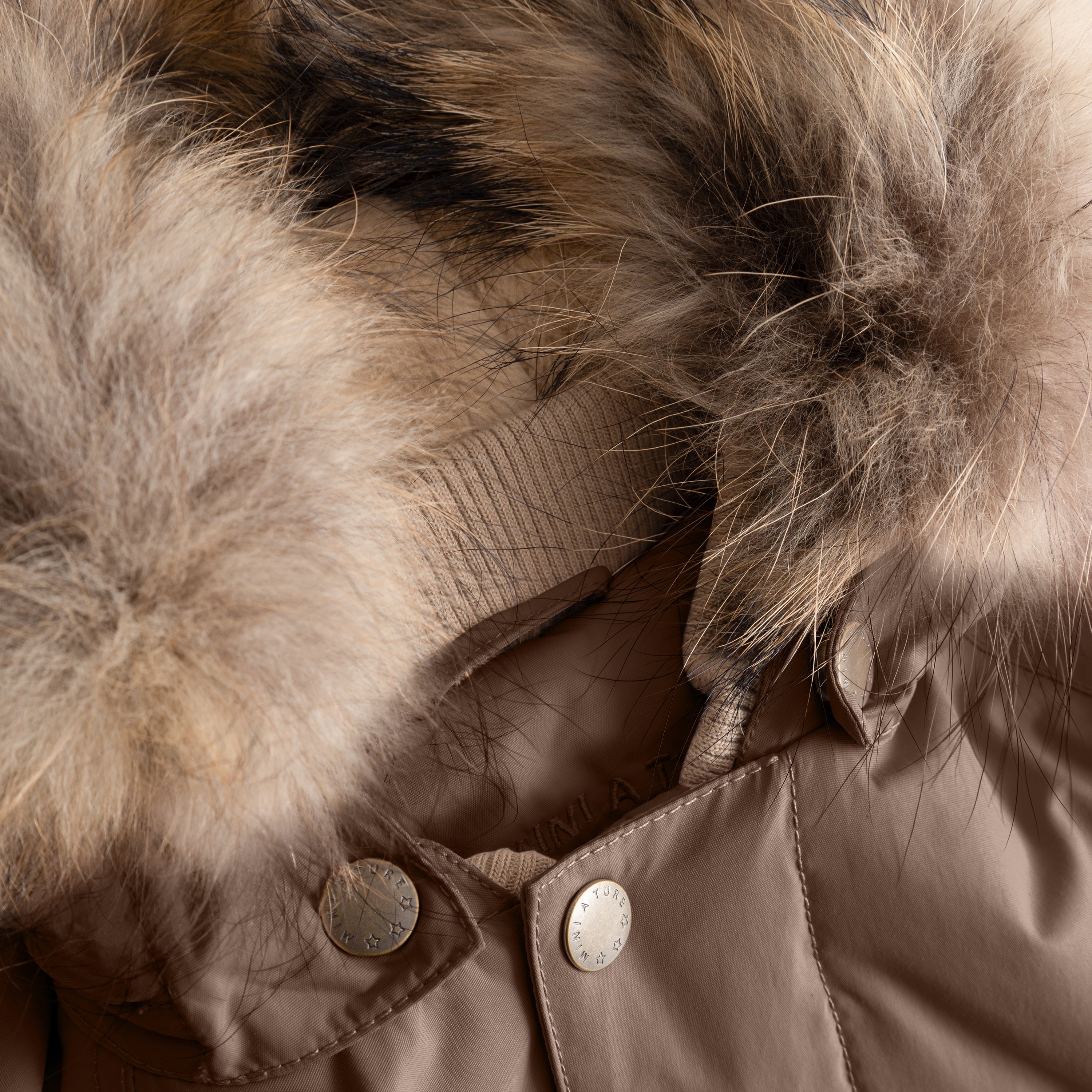 MATWALLY fleeceforet vinterjakke med pels. GRS