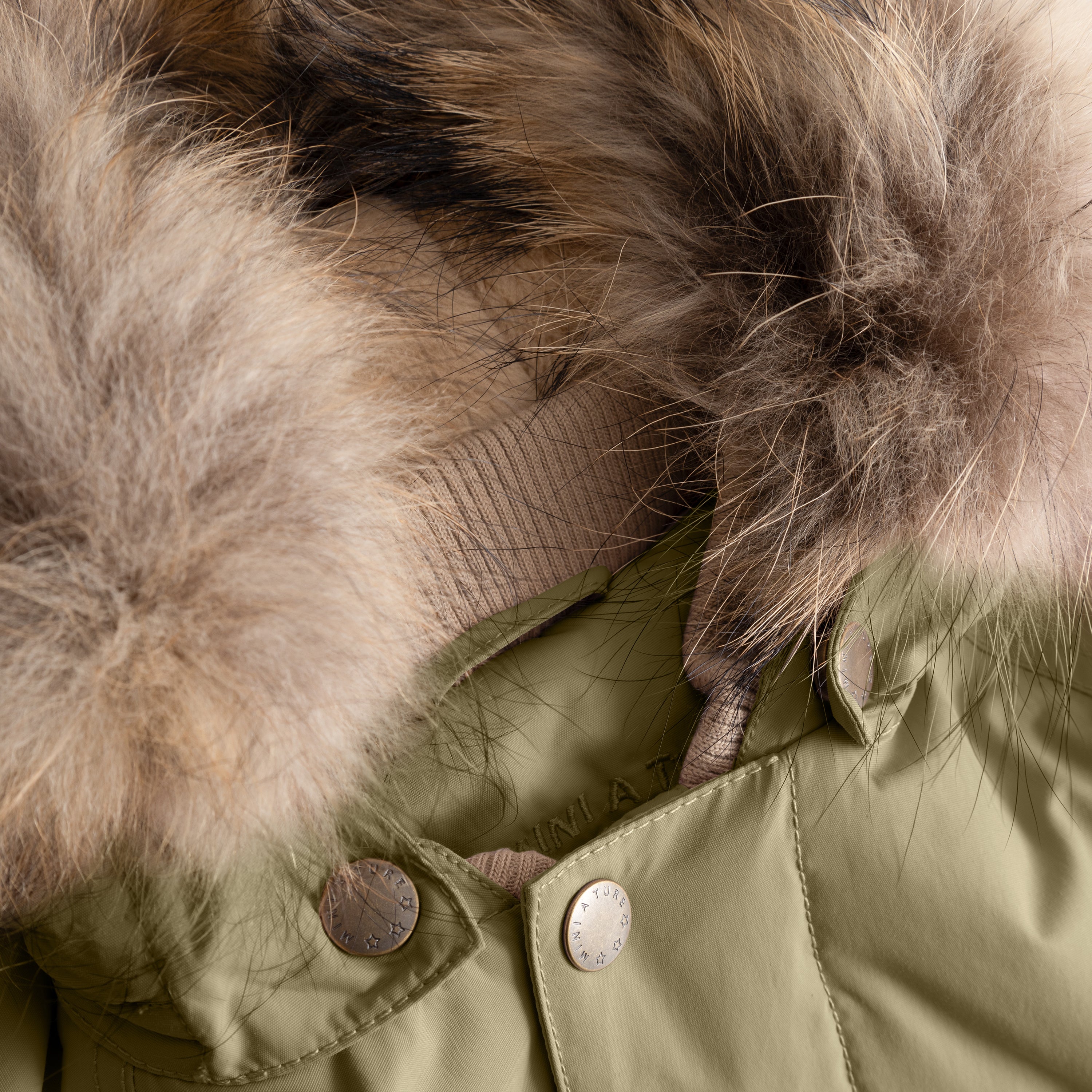 MATWALLY fleeceforet vinterjakke med pels. GRS