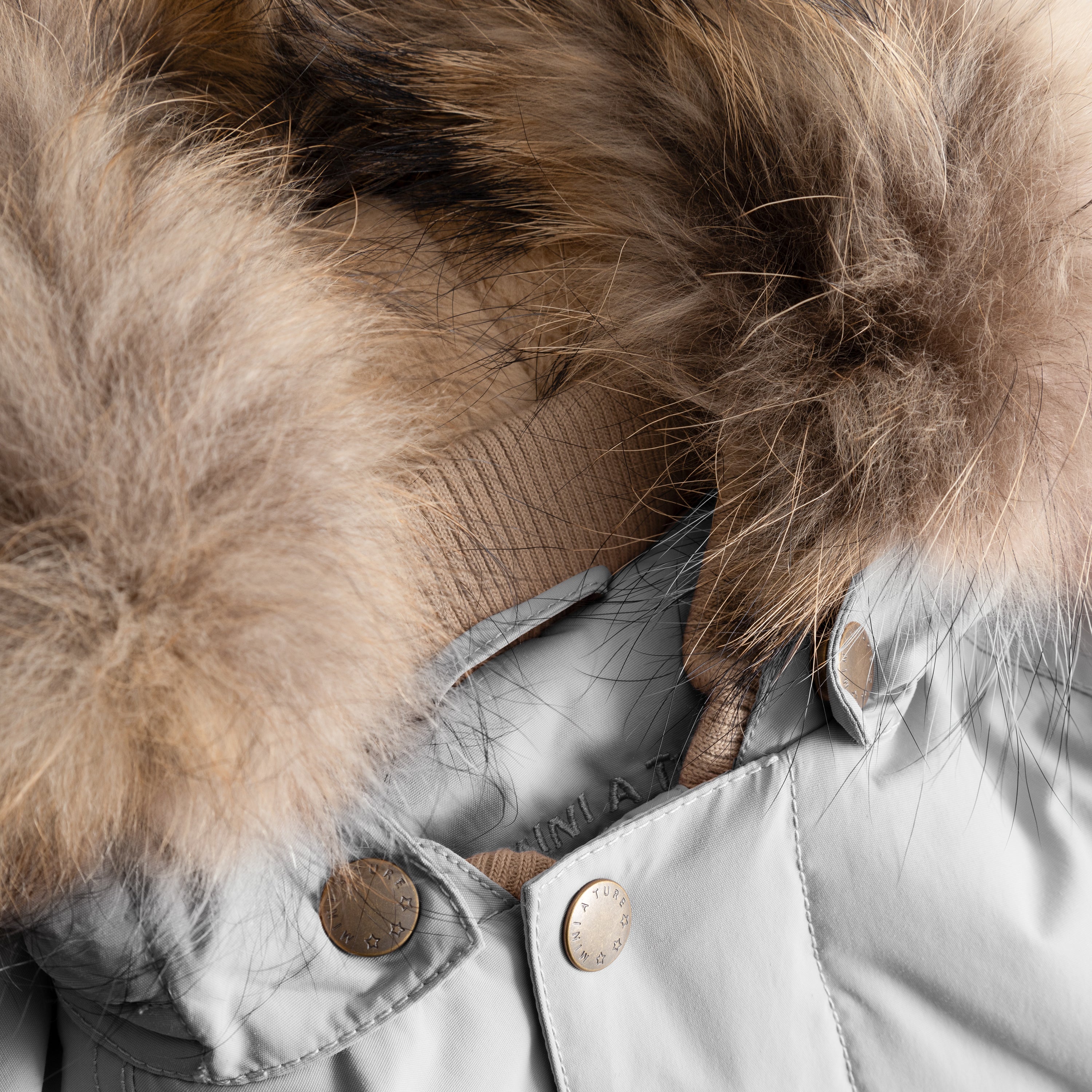 MATWALLY fleeceforet vinterjakke med pels. GRS