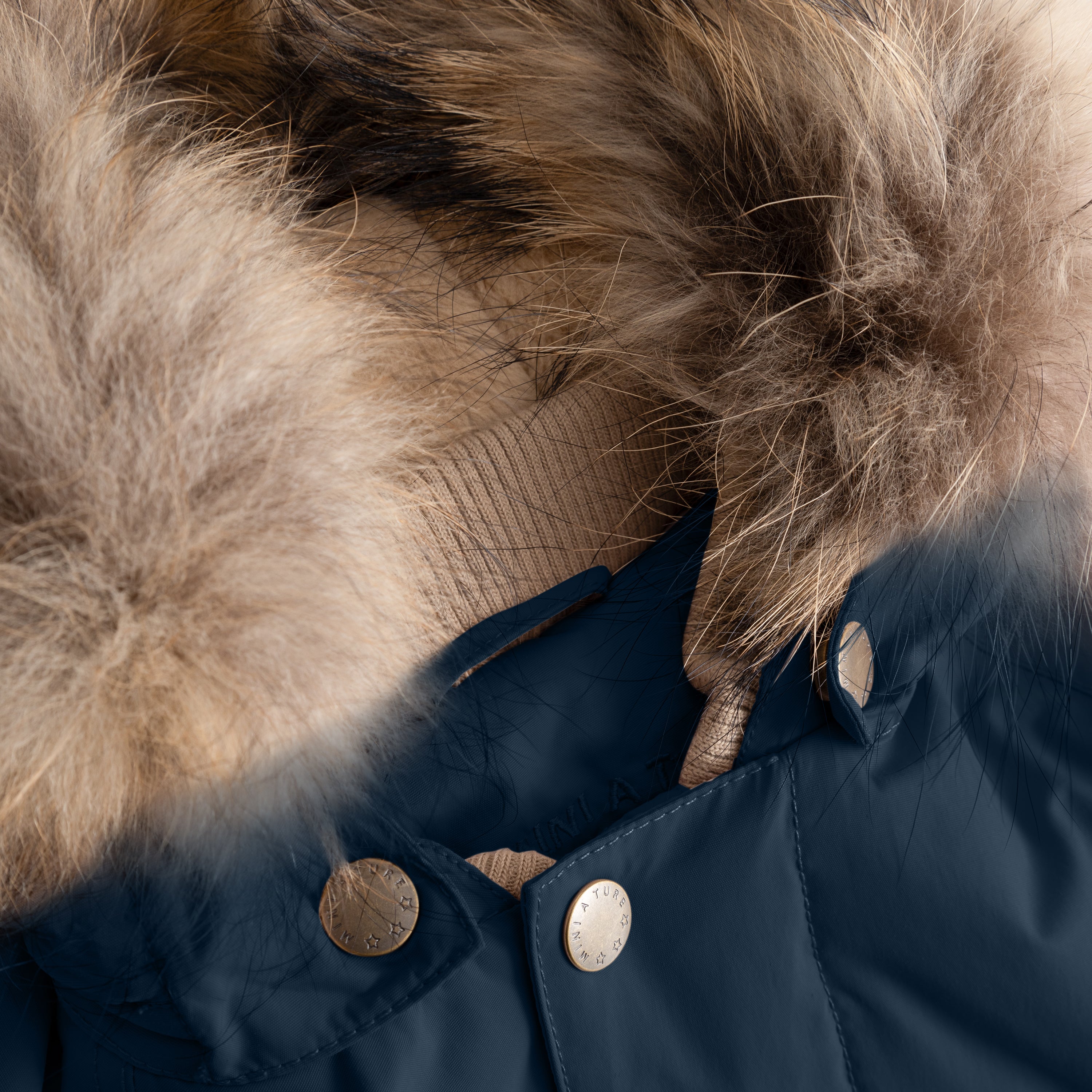 MATWALLY fleeceforet vinterjakke med pels. GRS