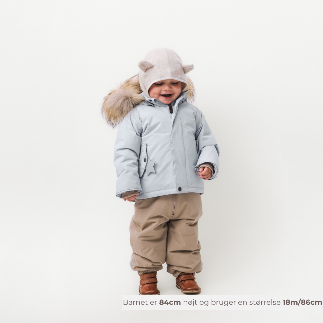 MATWALLY fleeceforet vinterjakke med pels. GRS