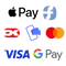 Logo på betalingsmetoder som kan blive anvendt hos MINI A TURE