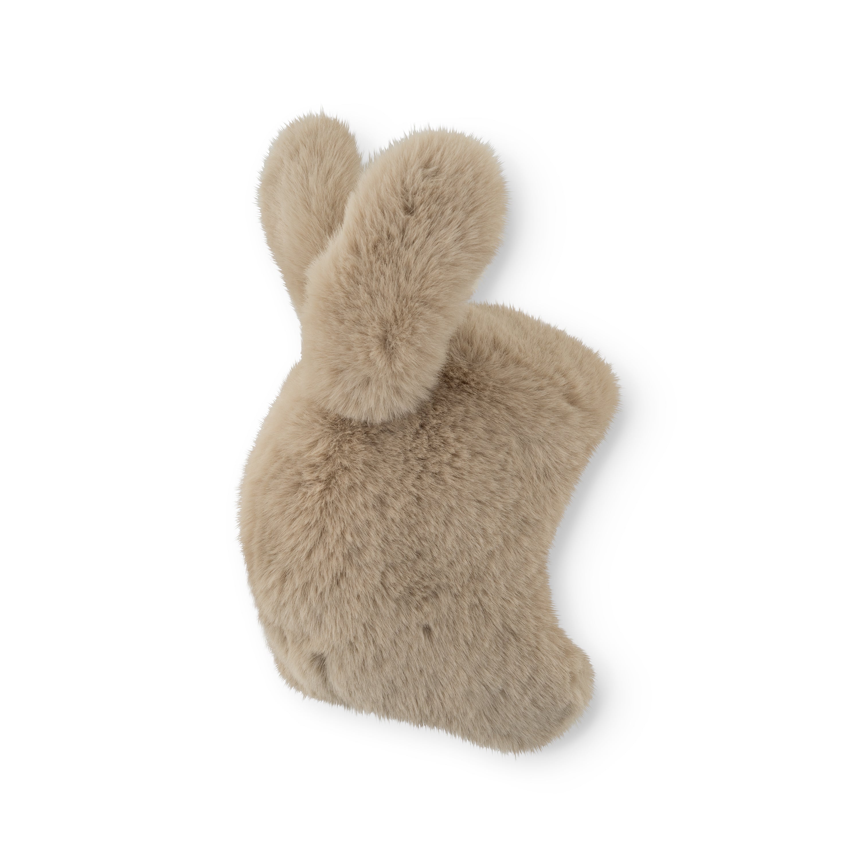 MATLIEN kaninhue med fleecefor i gråbrun farve set bagfra, med bløde kaninører og flapper, der dækker ører og kinder til de mindste børn.
