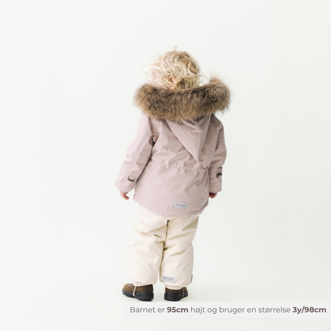 MATWANG fleeceforet vinterjakke med pels. GRS